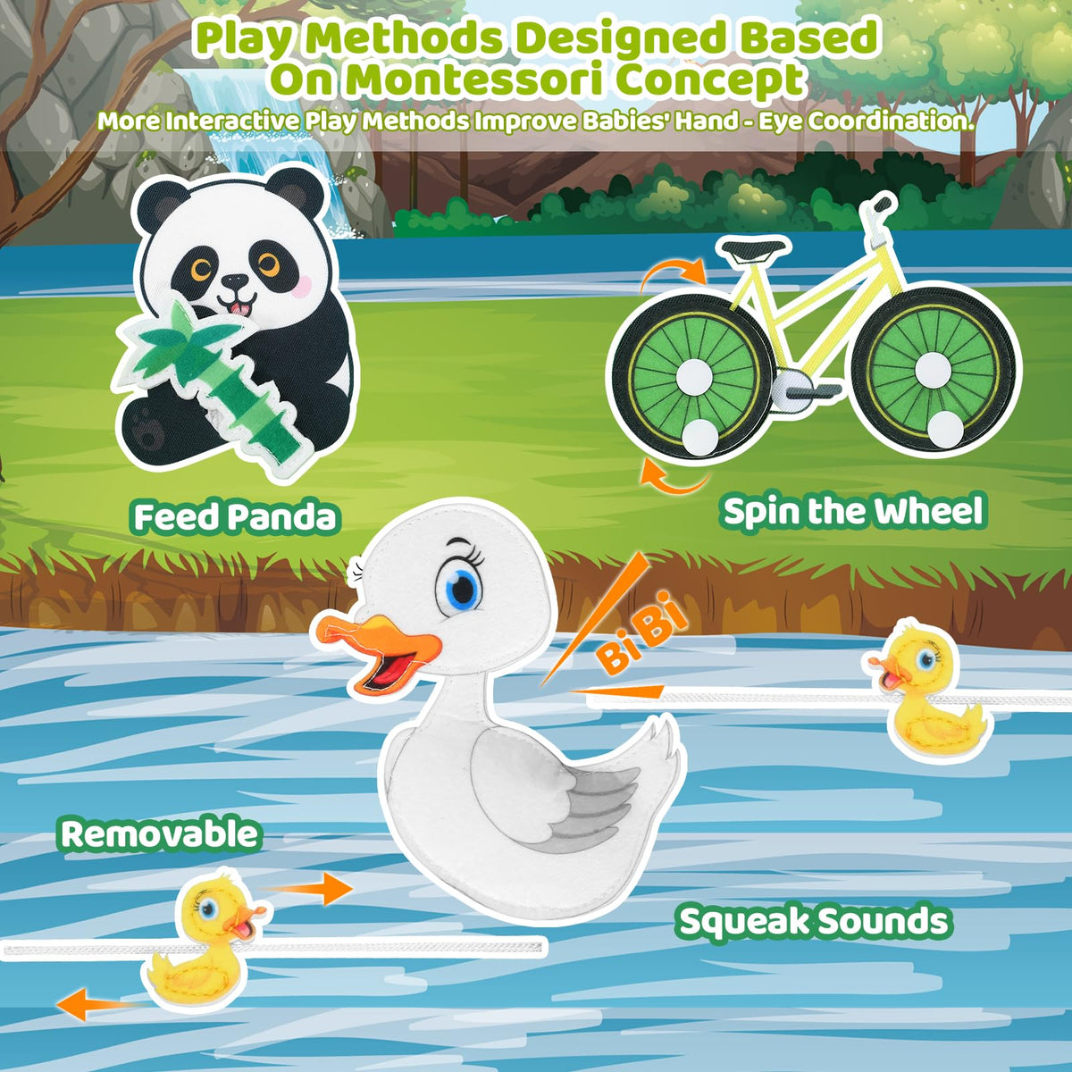 Quiet Flower Busy Book weather spinner improves hand-eye coordination