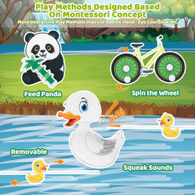Quiet Flower Busy Book weather spinner improves hand-eye coordination