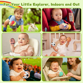 Quiet Flower soft plush ball basketball for grasping and quiet rattles during play.
