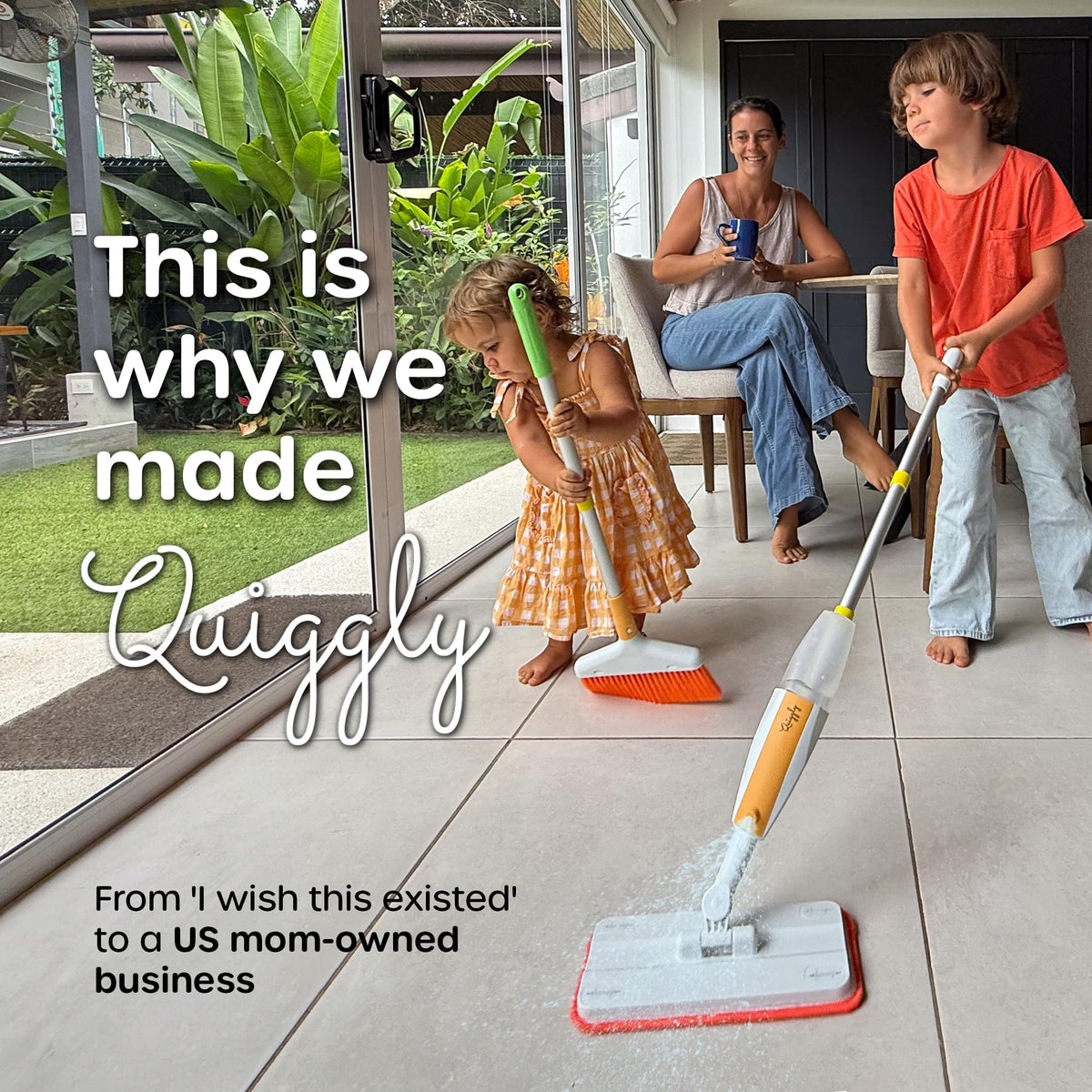 Quiggly washable microfiber pad for reusable eco-friendly fun.