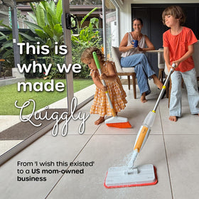 Quiggly washable microfiber pad for reusable eco-friendly fun.