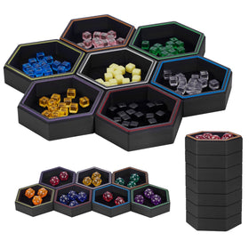 Quiirkoo magnetic hexagon tray with secure snapping for flexible layouts