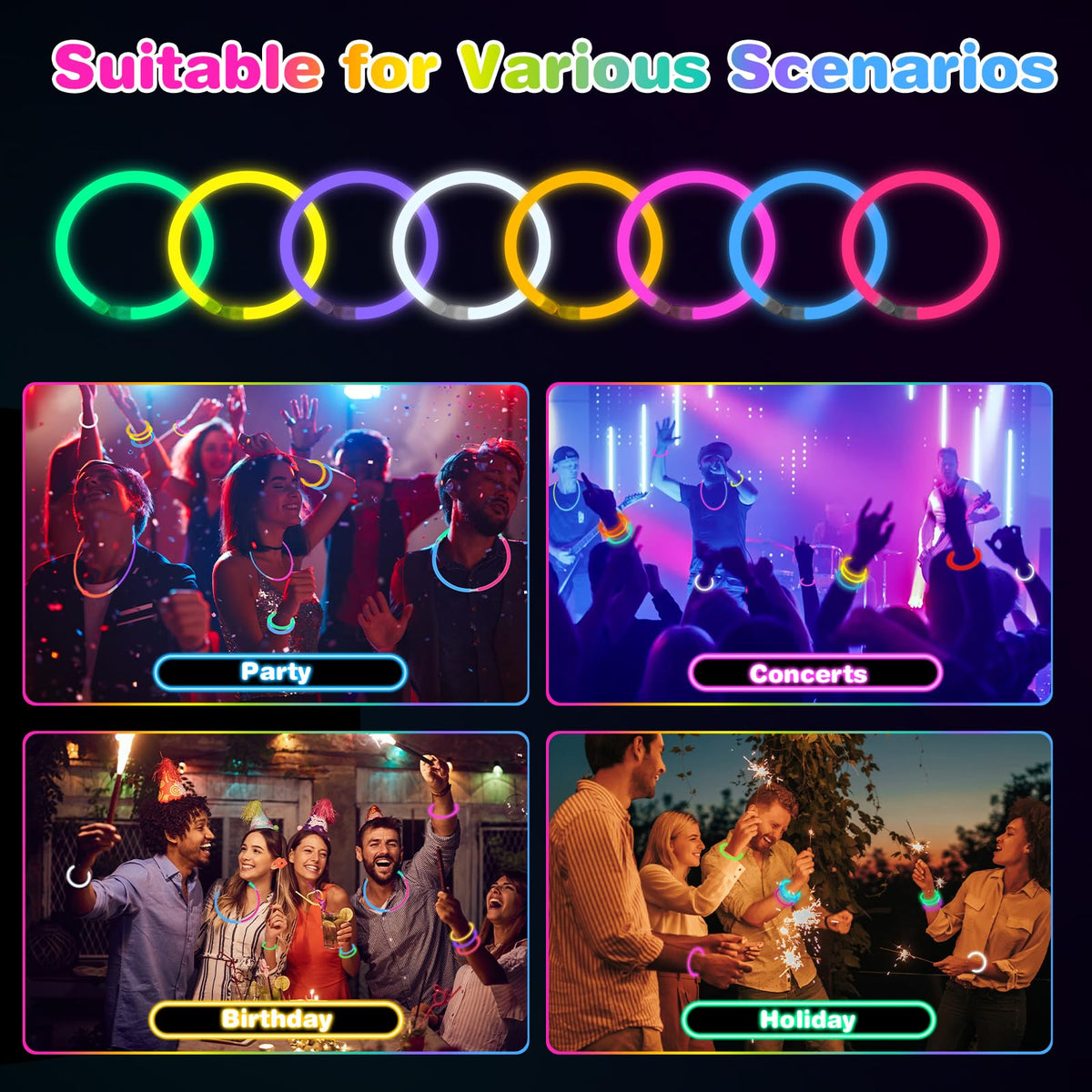 QuikMoprit bracelet assembly connector creating secure, comfortable glow bracelets
