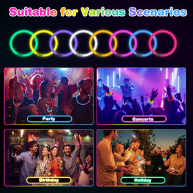 QuikMoprit bracelet assembly connector creating secure, comfortable glow bracelets