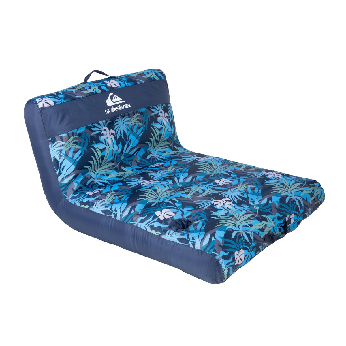 Quiksilver pool float built with puncture resistant material for durability.