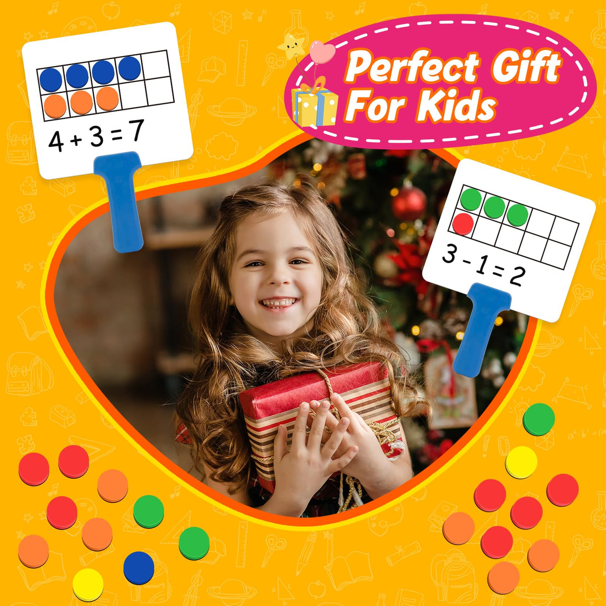 Quilinz classroom math manipulatives help keep centers organized and engaging.