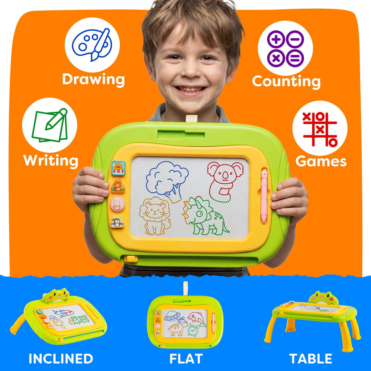 Quilinz portable drawing board lightweight for car trips flights and waiting rooms
