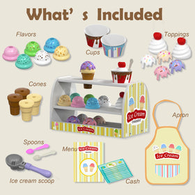 Quimsity ice-cream-toppings-collection adds colorful pretend flavors for budding chefs.