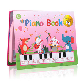 Quimsity piano book with 18 keys invites playful musical exploration.