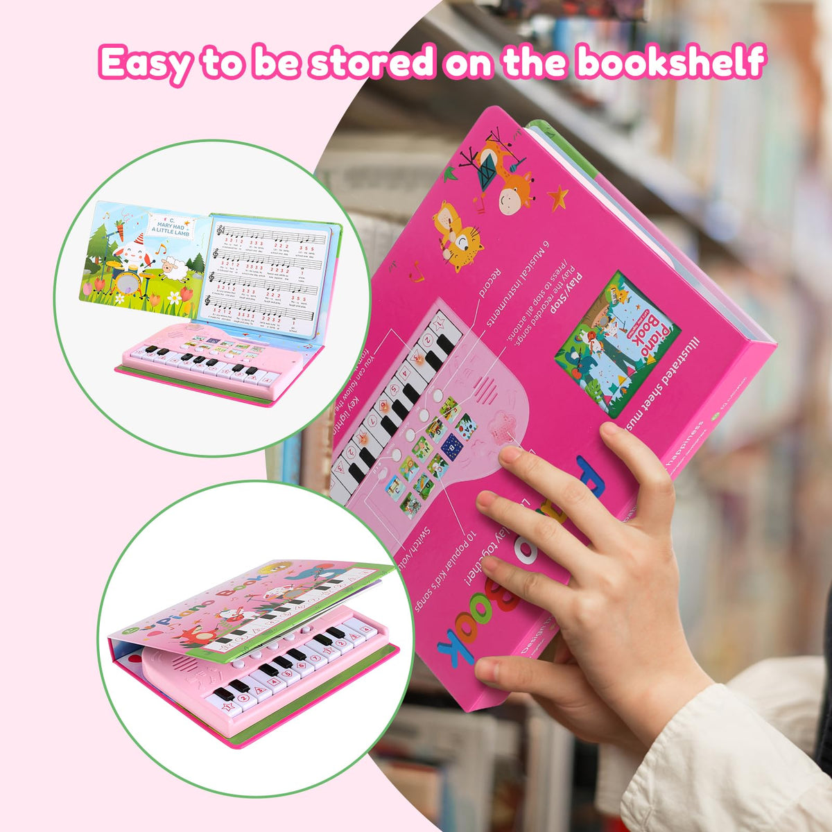 Quimsity piano book durable safe plastic for everyday play.