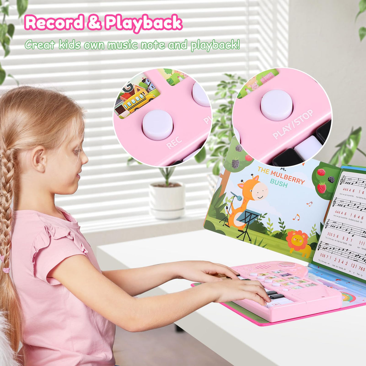 Quimsity piano book lights and playback enhancing focus and fun.