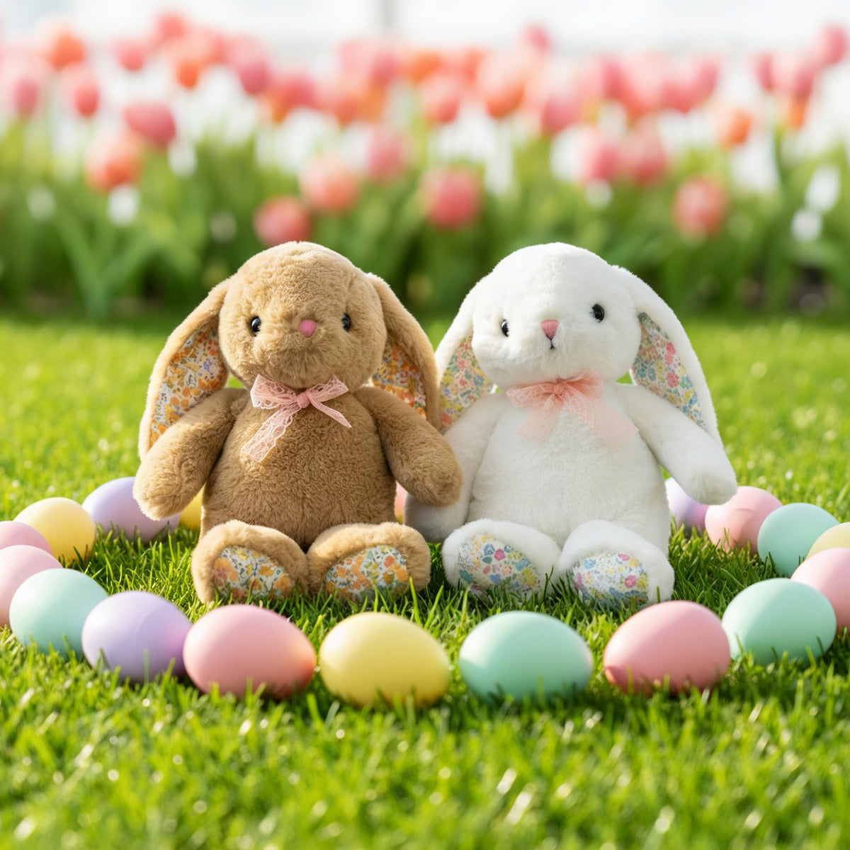 QUIRAI Easter Bunny Plush care-washable design is easy to clean.