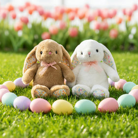QUIRAI Easter Bunny Plush care-washable design is easy to clean.