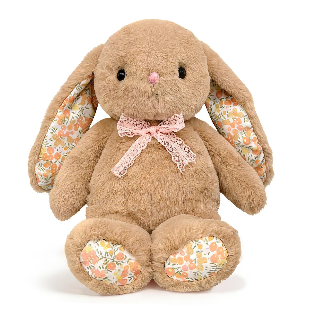 QUIRAI Easter Bunny plush with upright ears for festive display and cuddles.