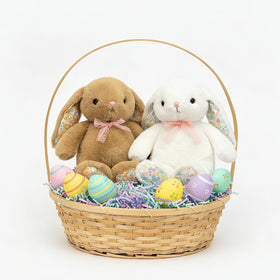 QUIRAI Easter Bunny Plush size 14-inch suitable for gifting and cuddles.