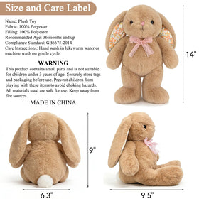QUIRAI floral bunny ears and feet add countryside charm and collectable appeal.