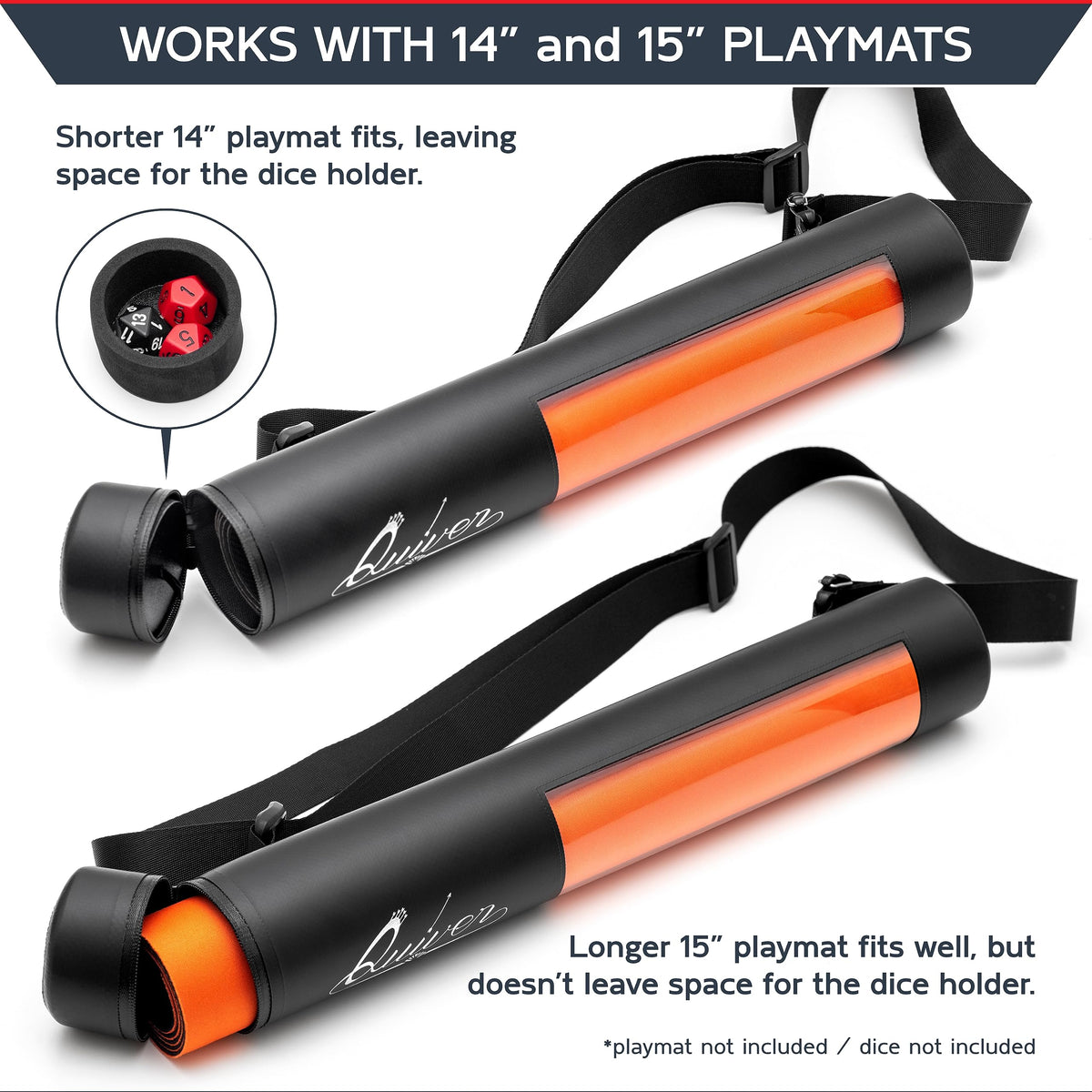 Orion Playmat Tube fits 14 and 15 inch mats for versatile use
