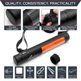 Orion Playmat Tube see-through window showing mat inside for quick checks