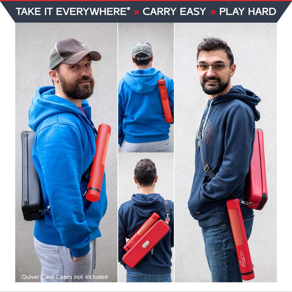 Quiver Time Red XL Orion tube carabiner clip attachment for secure setup