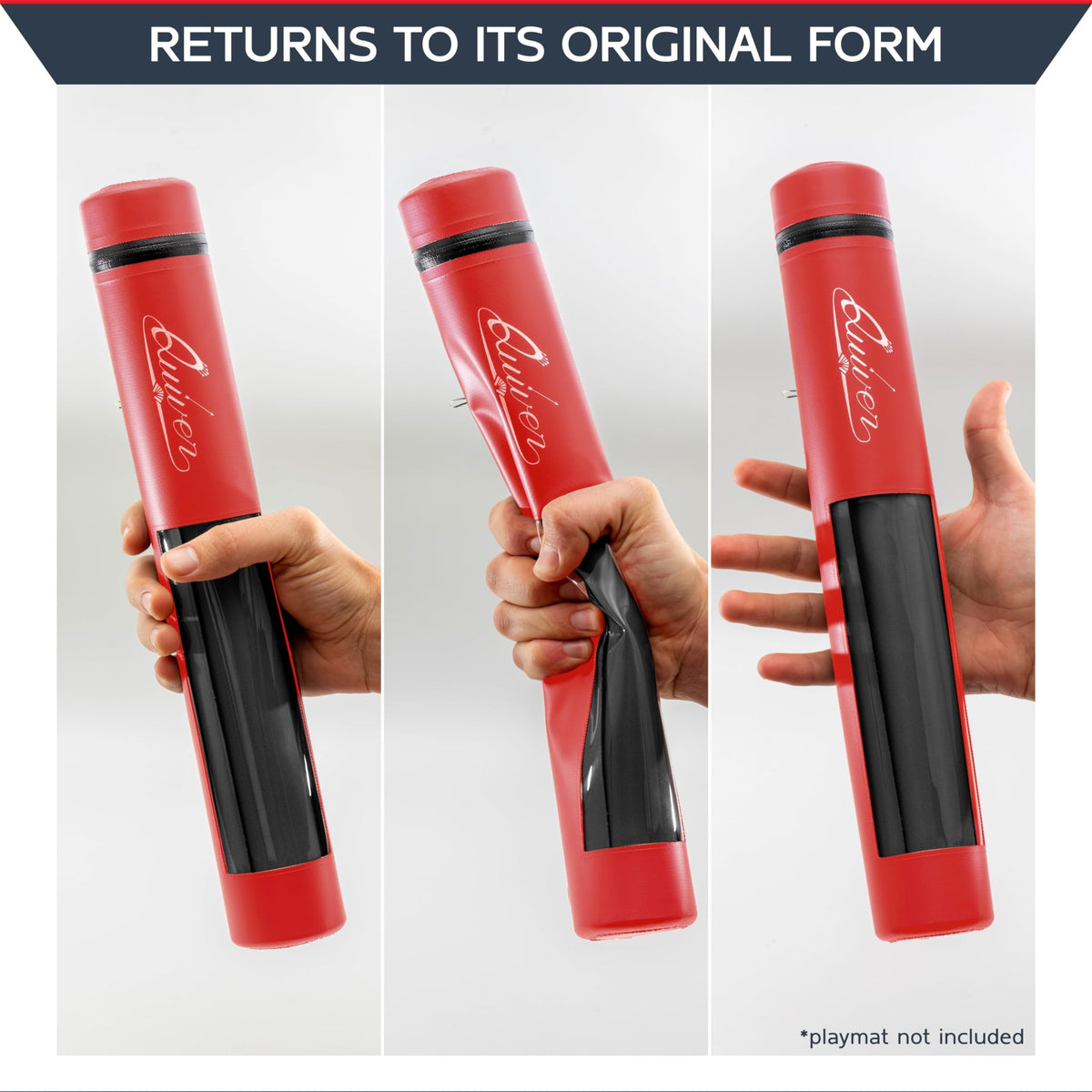 Quiver Time Red XL Orion tube is compact and portable for easy transport