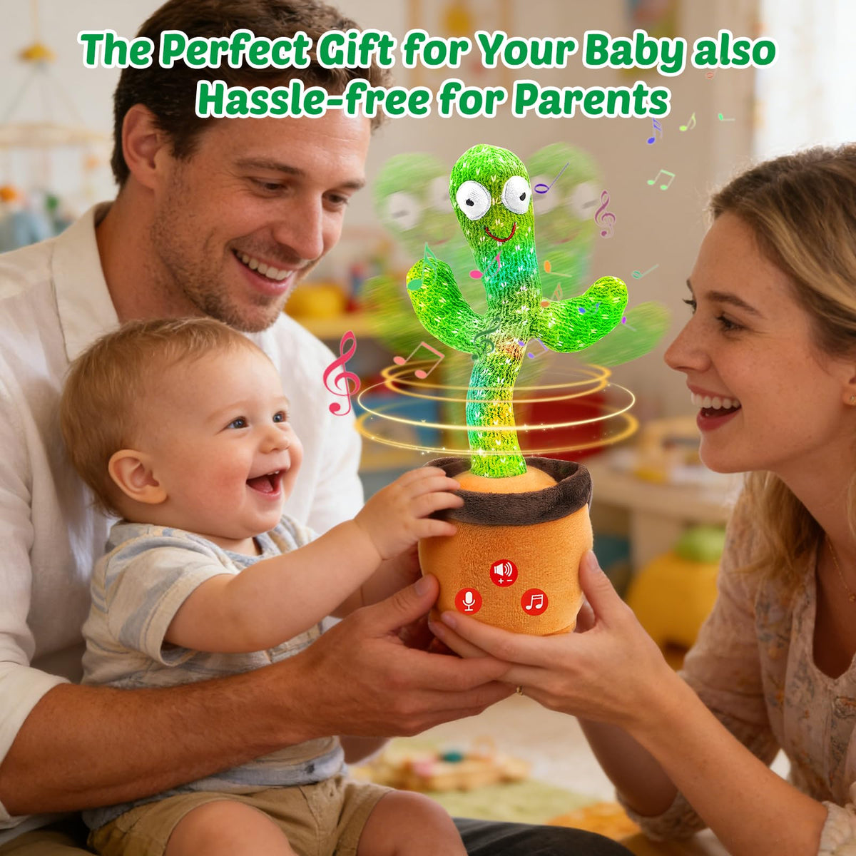 Qularlans dancing cactus toy recording your voice for fun play.