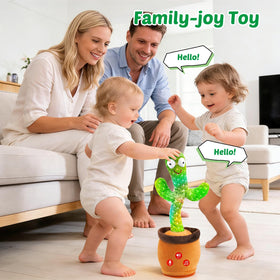 Qularlans cactus toy features English songs for early language practice.