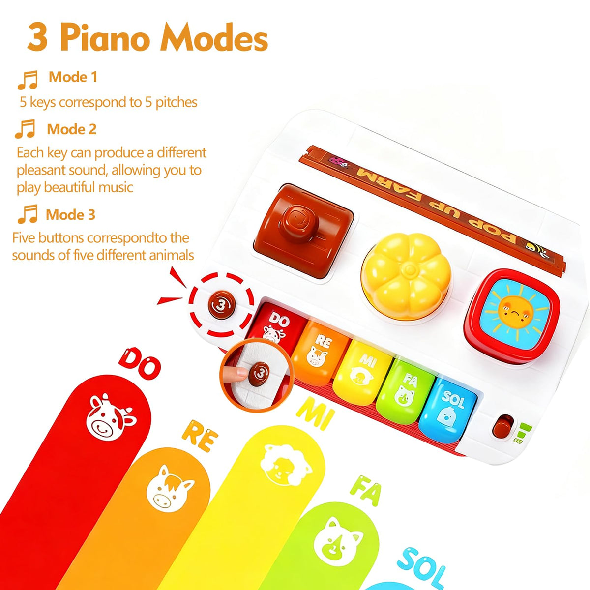 Quliwise piano mode keys invite tiny fingers to make melodies