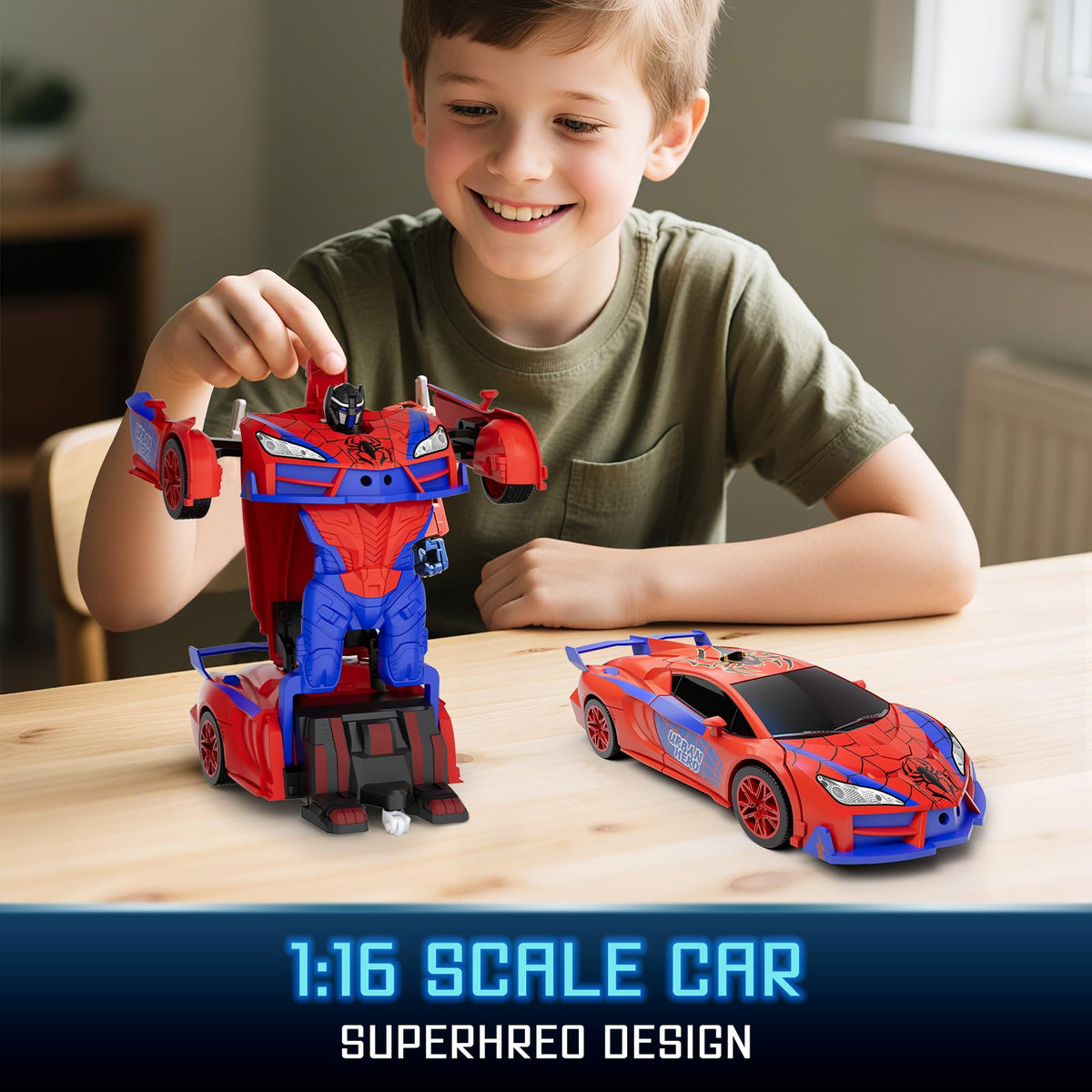 Qumcou Spider headlights illuminate the toy for night play