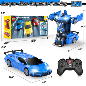 Qumcou Transform RC car ABS construction emphasizes durable, kid-safe design.