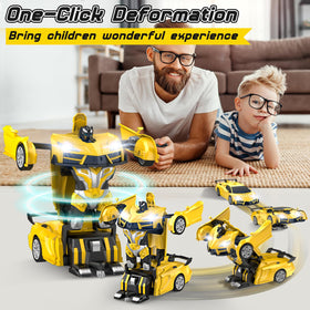 Qumcou Transform RC Car robot mode highlights versatile play and creative storytelling.
