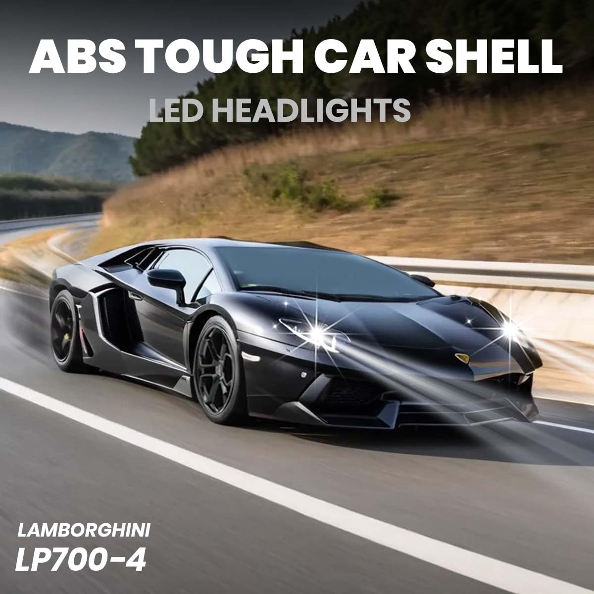 Rubber-simulated tires and soft mirrors add durability during crashes.