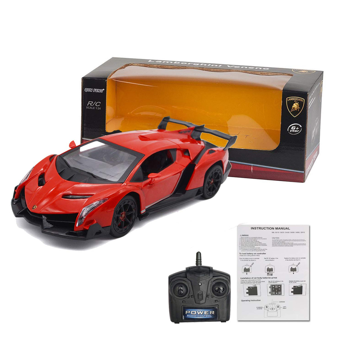 QUN FENG Veneno RC car display model suitable for shelf showcase