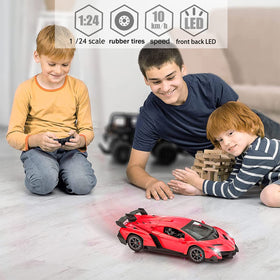 QUN FENG Veneno RC car interior seats visible through clear windows