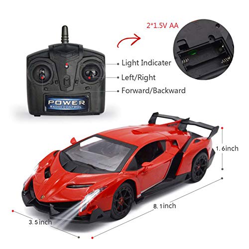 QUN FENG Veneno RC car remote control included for easy play