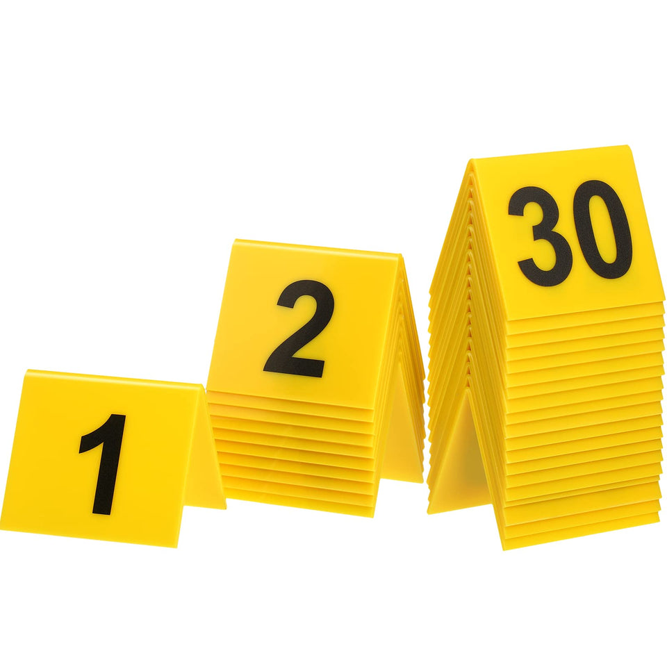 Qunclay evidence marker yellow number visual adds realism for parties and games.