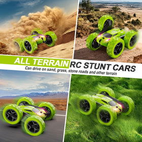 QUNREDA RC car package contents including batteries and tools