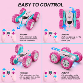QUNREDA RC car packaging includes everything for instant play