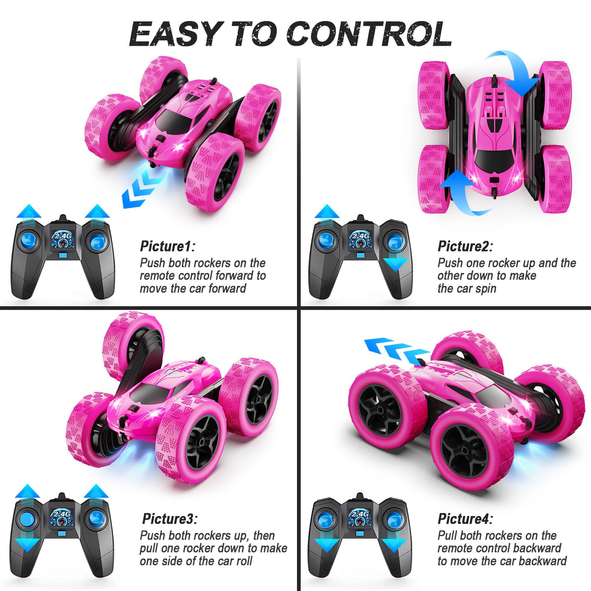 QUNREDA RC car package includes everything needed to start.
