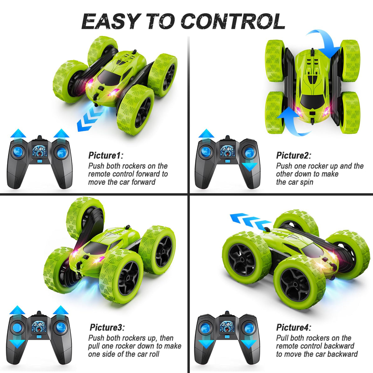 QUNREDA gift-ready RC car ideal for birthdays and holidays