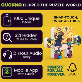 Quokka 1000-piece puzzle close-up pieces for focused assembly
