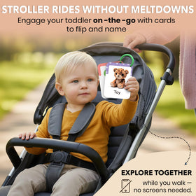 QUOKKA 225 toddler flash cards foods: colorful scenes support early vocabulary at snack time