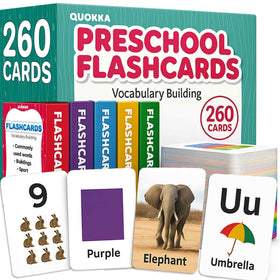 QUOKKA 260 flash cards alphabet letters for early literacy practice.