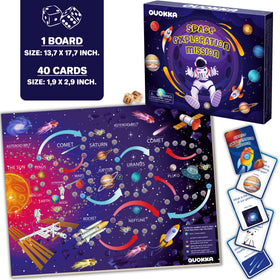 QUOKKA 3X Set world map game with landmarks trivia for explorers