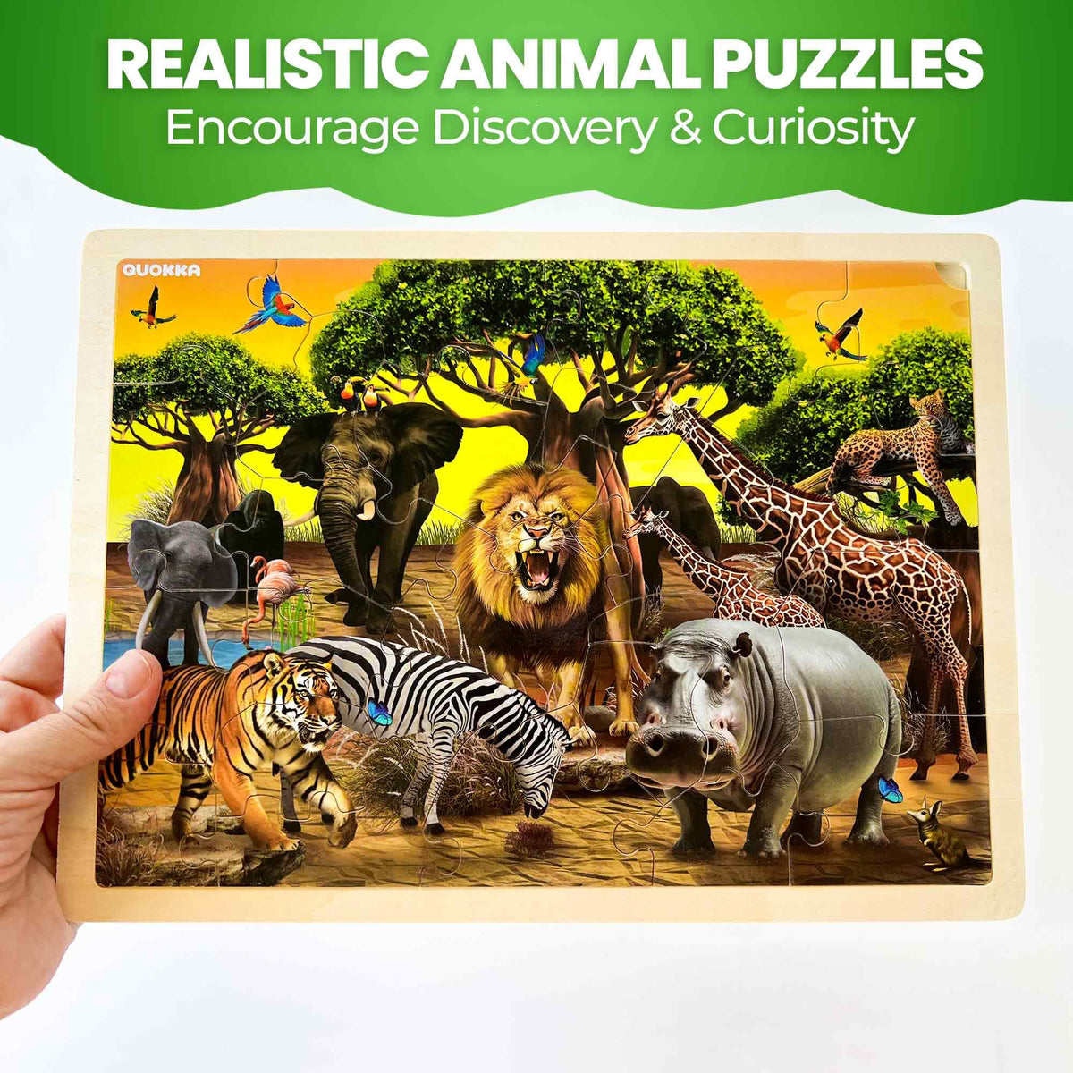 QUOKKA 4SET puzzles farm-life: colorful farm scenes inspire imaginative play.