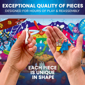 QUOKKA 4x60 ocean animals glow puzzle: underwater scenes glow for engaging night play.