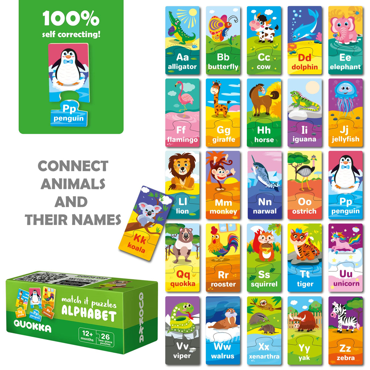 QUOKKA 5X Megaset ABC learning puzzles support early literacy and recognition.