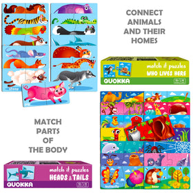 QUOKKA 5X Megaset puzzles come in five sturdy storage boxes for organization.