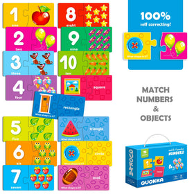 QUOKKA 5X Megaset self-correcting puzzles help toddlers learn matching through hands-on play.