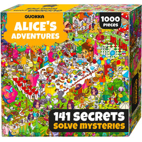 QUOKKA Alice in Wonderland puzzle cover inspires calm, creative focus.