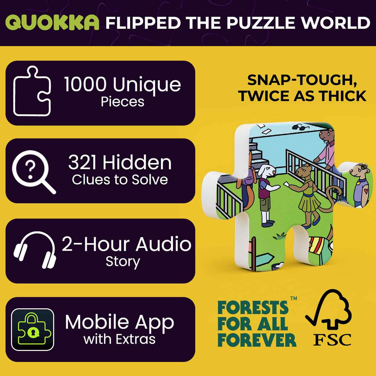 QUOKKA audio story insert provides an extended journey for puzzle enthusiasts.